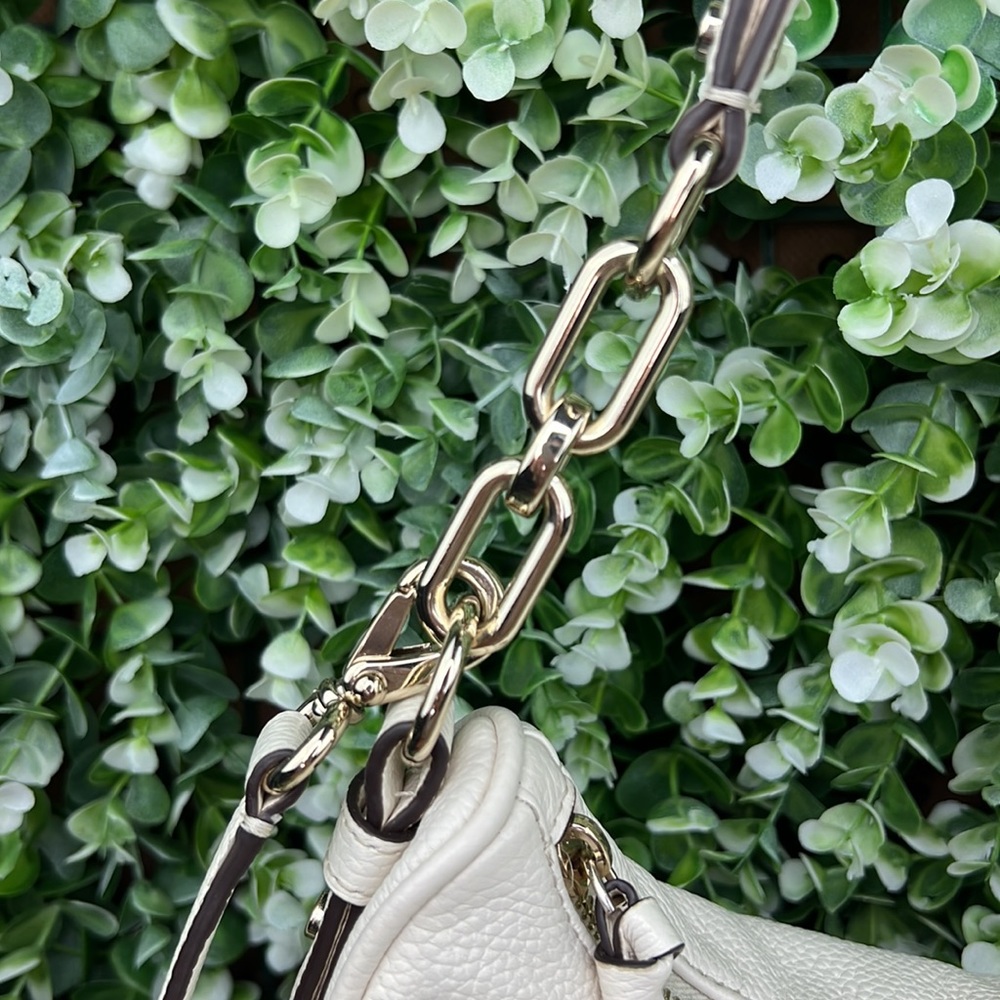 Kate Spade Pebbled Leather White Vivian Hobo Bag - Picture 12 of 17